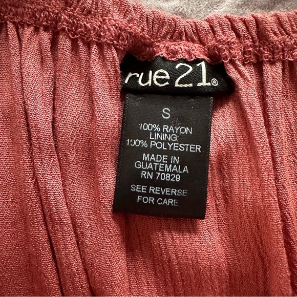 Off Shoulder Pink/Orange Romper - Picture 7 of 7